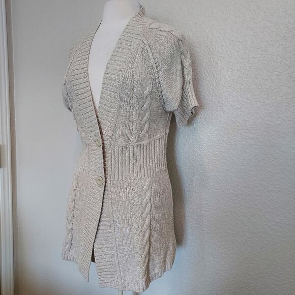 Kenneth Cole Reaction Beige Knit Button Cardigan Size S - Picture 6 of 11